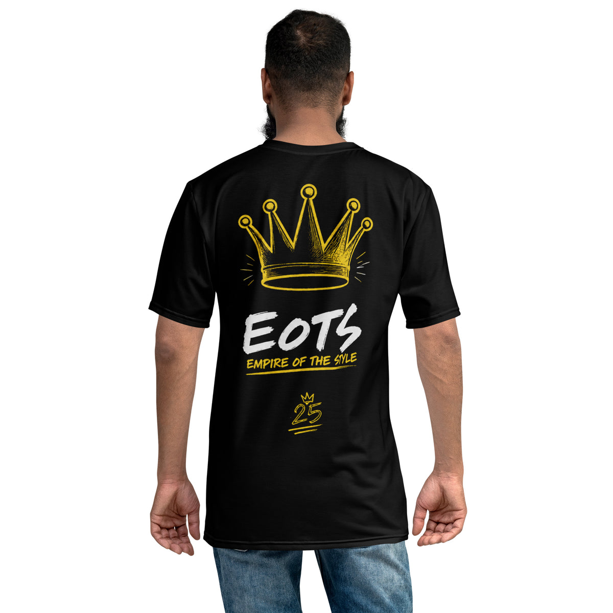 EOTS Crown Herren-T-Shirt – getragenes Model in Rückansicht