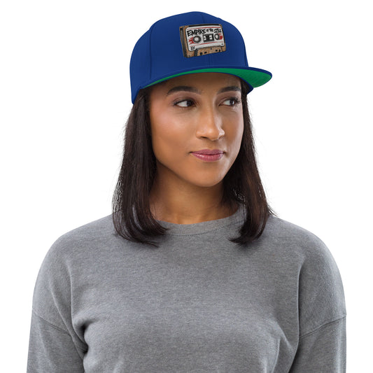 Flat-Brim-Cap – Cassette Tape – Königsblau – Produktansicht 2