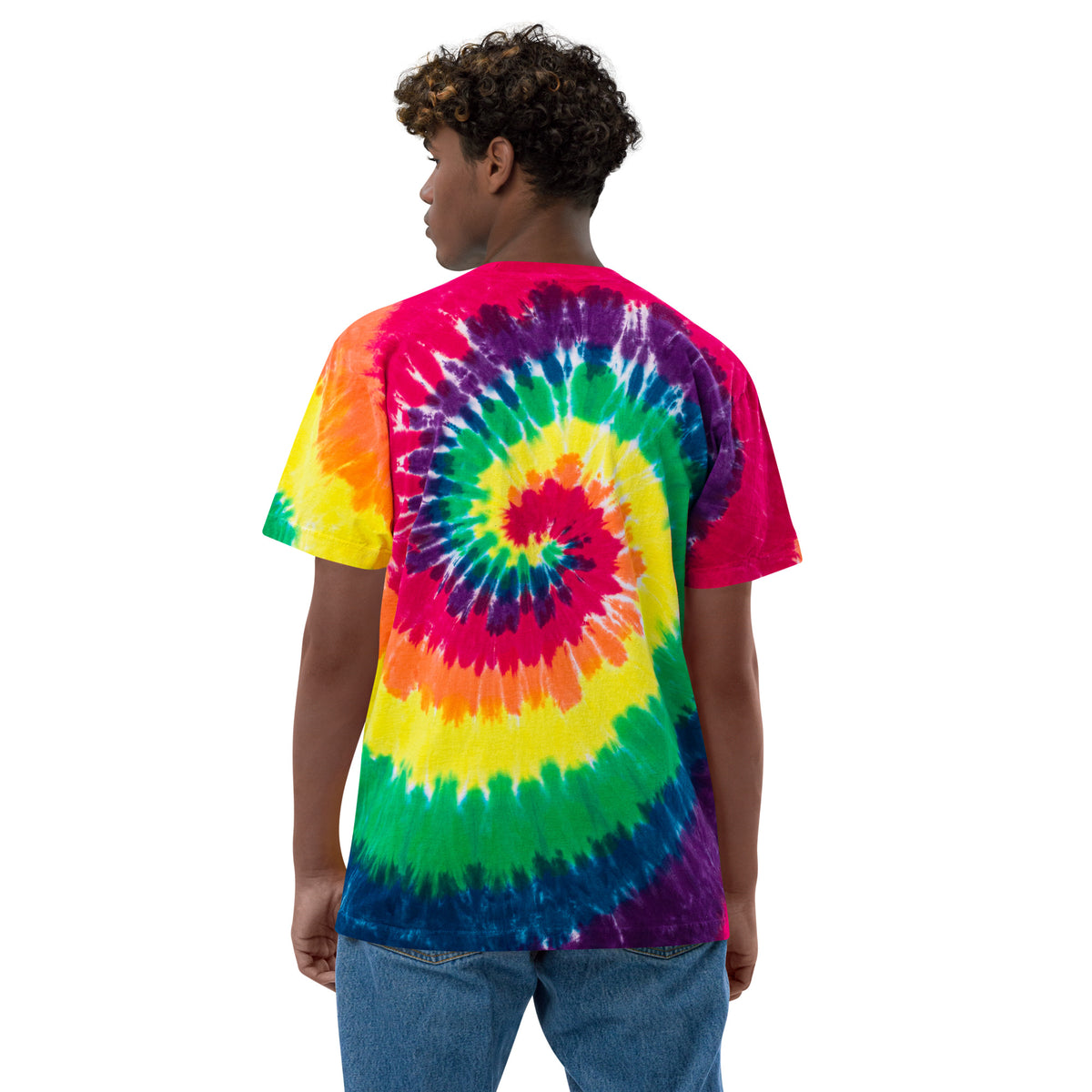 Oversized T-Shirt – Batik Classic Rainbow – Produktansicht 4