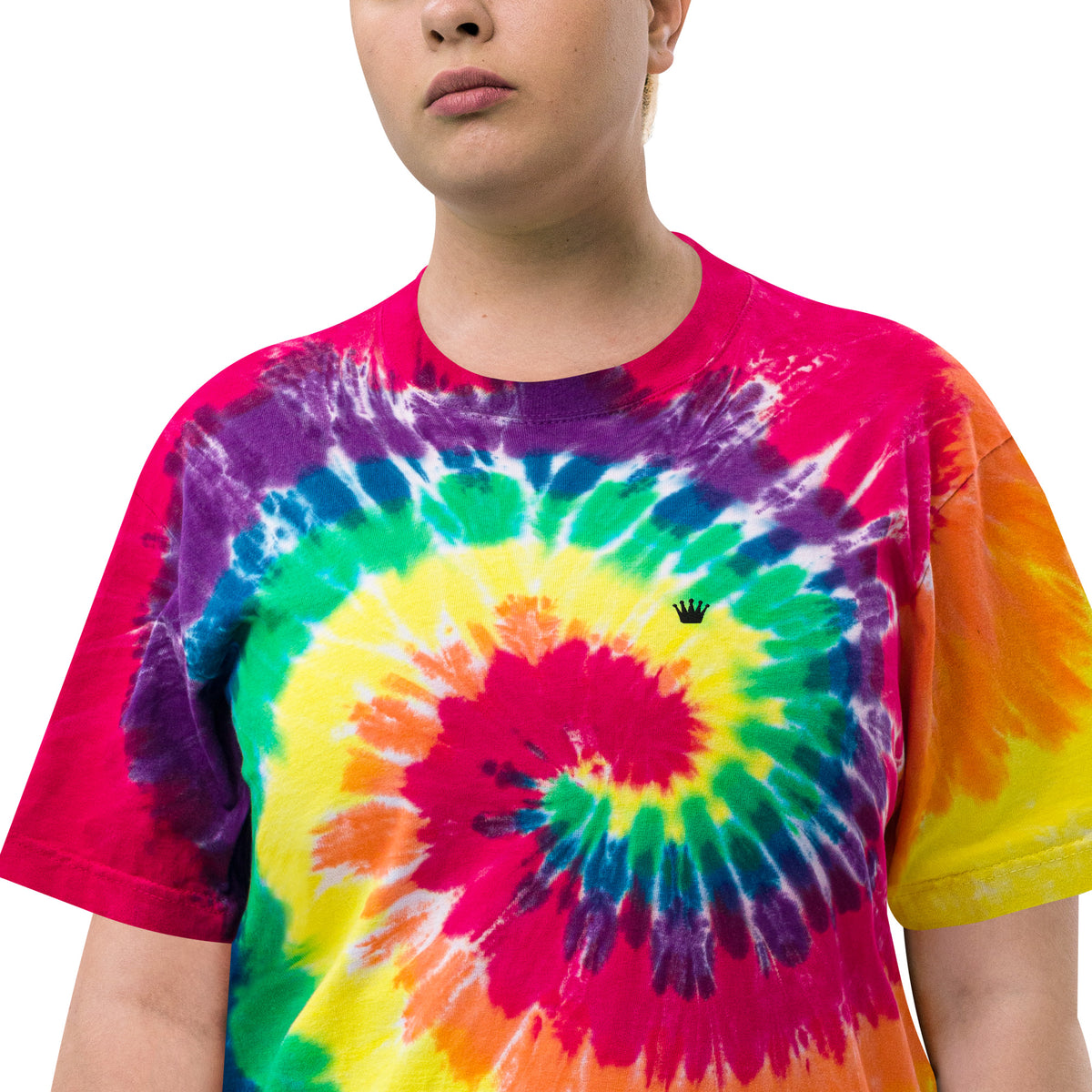 Oversized T-Shirt – Batik Classic Rainbow – Produktansicht 4