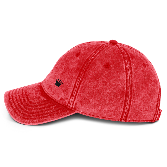 Vintage Baumwoll-Cord-Cap – Rot – Produktansicht 2
