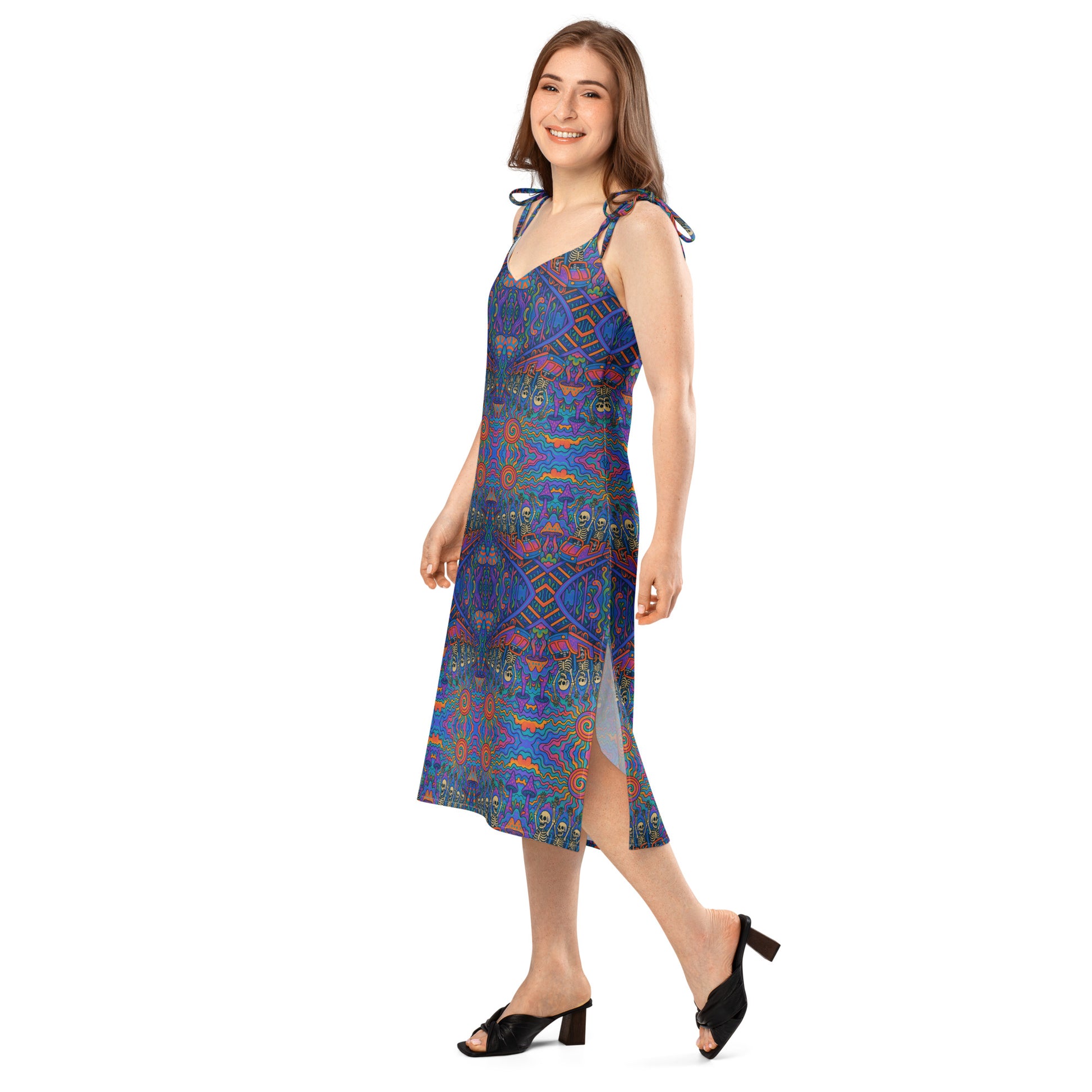 Trippy Ride, Tie-Strap Midi Dress – Produktansicht 1