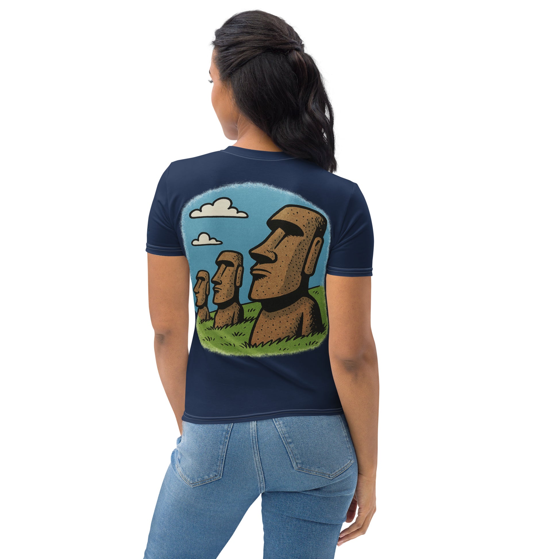 Backprint-T-Shirt – Moai – Produktansicht 1