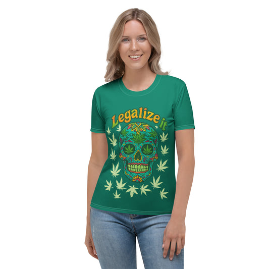 T-Shirt – Legalize It – Grün – Produktansicht 2