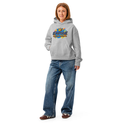 Lockerer Damen-Hoodie mit Front- und Backprint – Indy Grab – Produktansicht 5