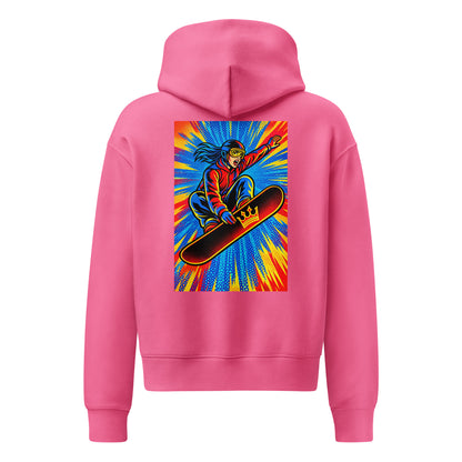 Lockerer Damen-Hoodie mit Front- und Backprint – Indy Grab – Produktansicht 3