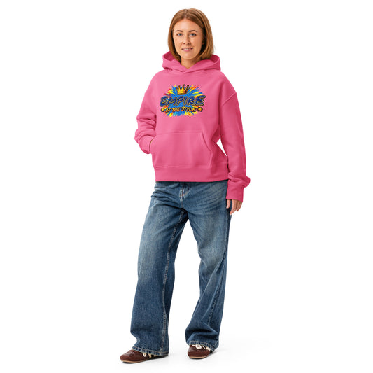 Lockerer Damen-Hoodie mit Front- und Backprint – Indy Grab – Produktansicht 2