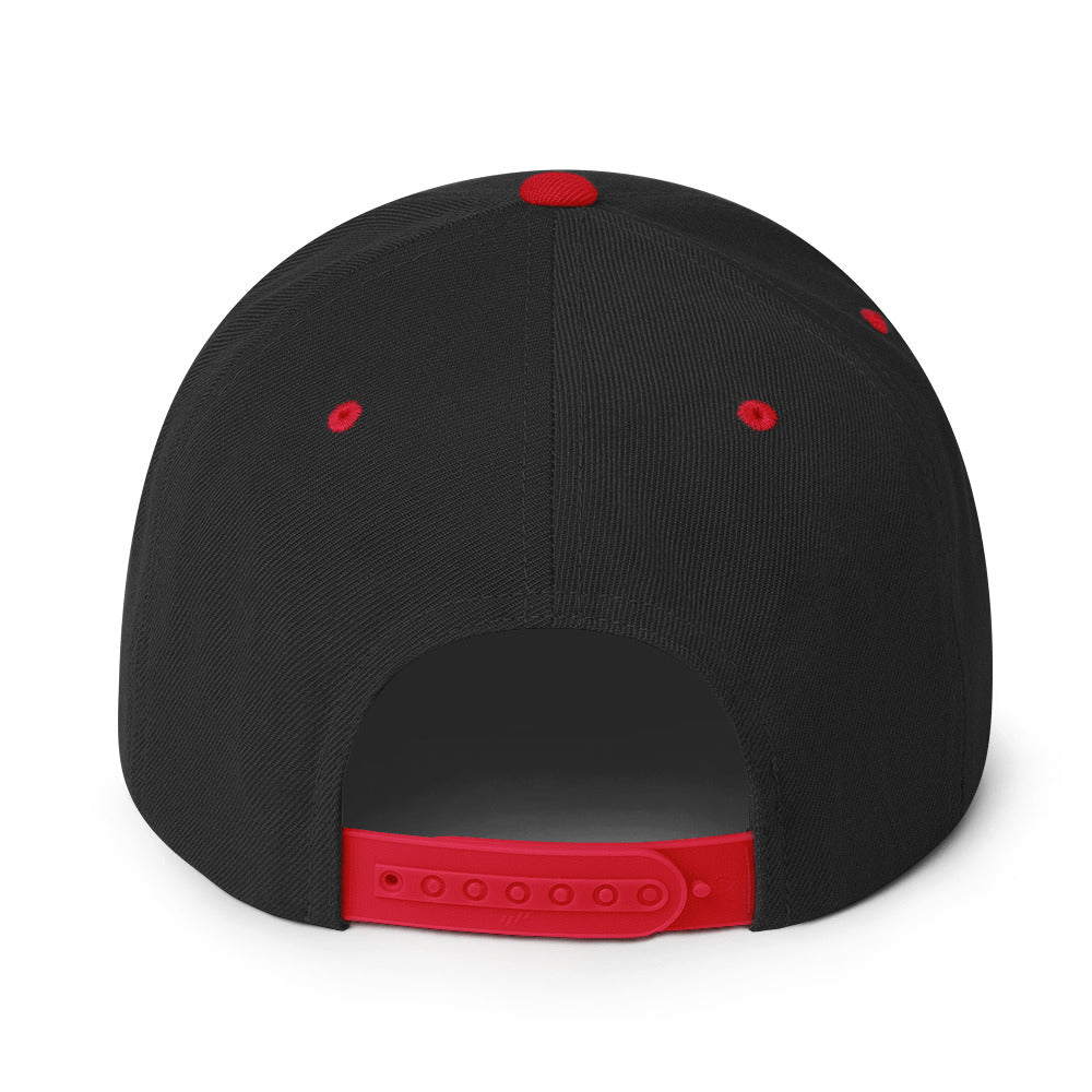 Flat-Brim-Cap – Cassette Tape – Schwarz/Rot – Produktansicht 4