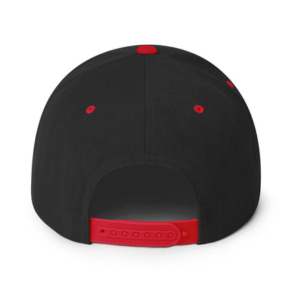 Flat-Brim-Cap – Cassette Tape – Schwarz/Rot – Produktansicht 4