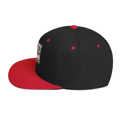 Flat-Brim-Cap – Cassette Tape – Schwarz/Rot – Produktansicht 3