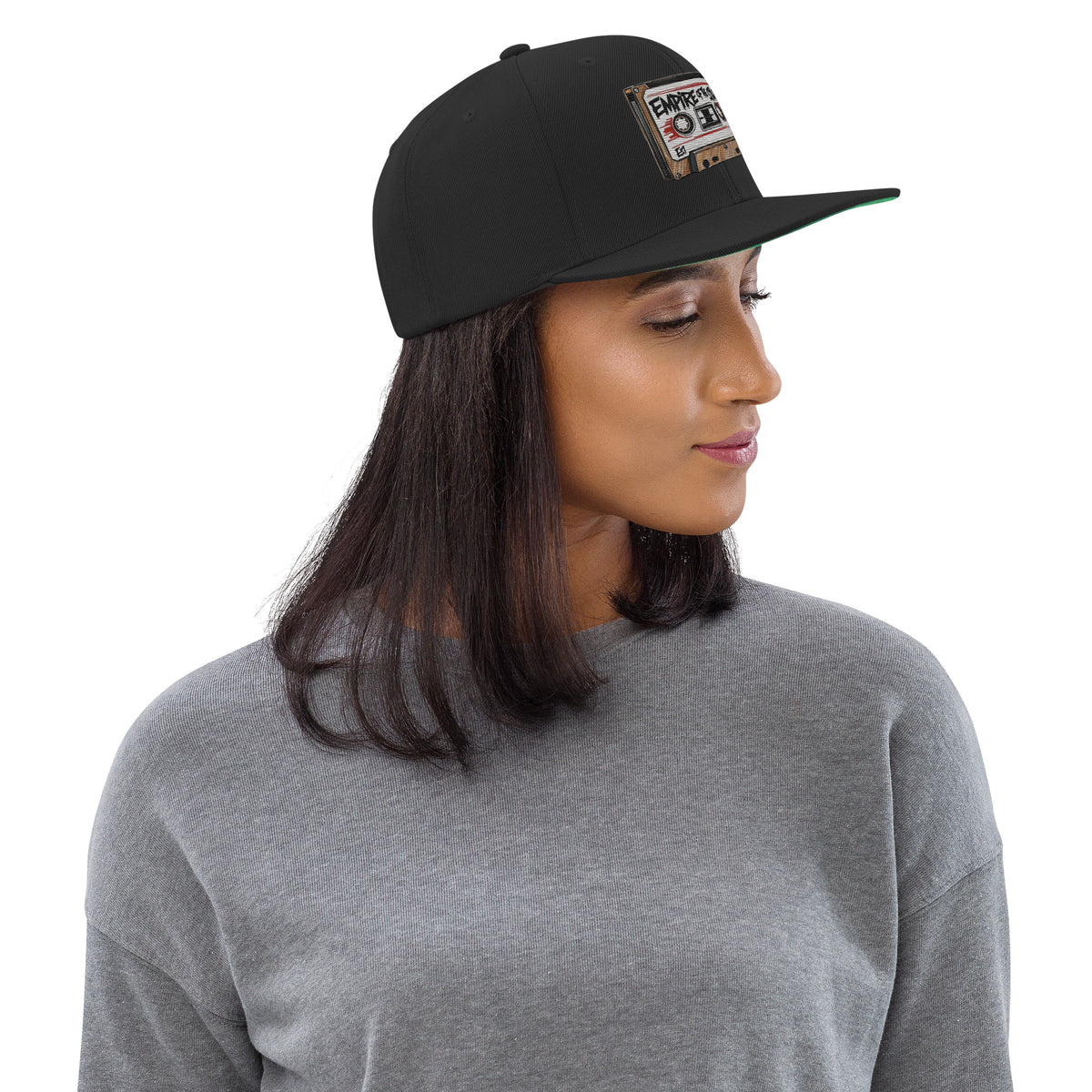 Flat-Brim-Cap – Cassette Tape – Schwarz – Produktansicht 3