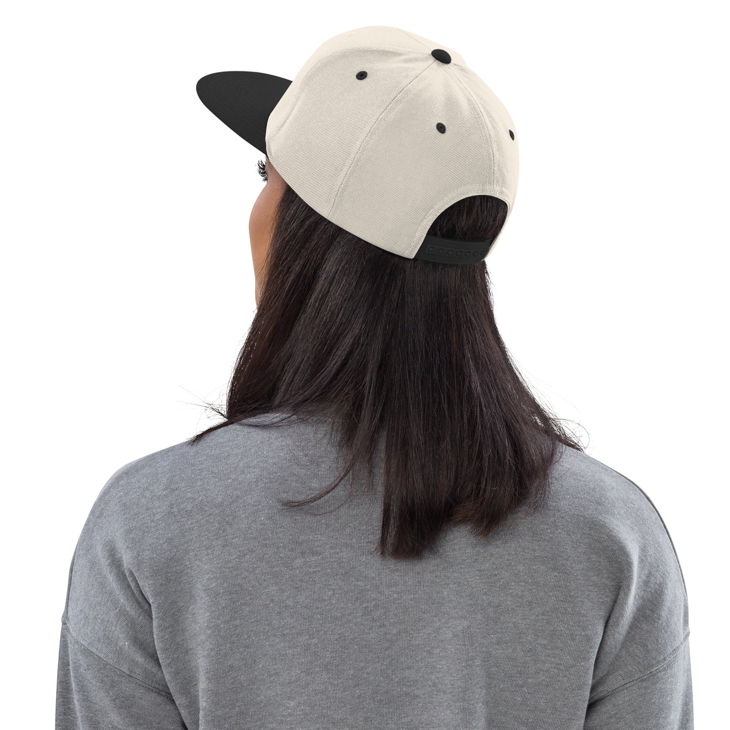 Flat-Brim-Cap – Cassette Tape – Natur/Schwarz – Produktansicht 4