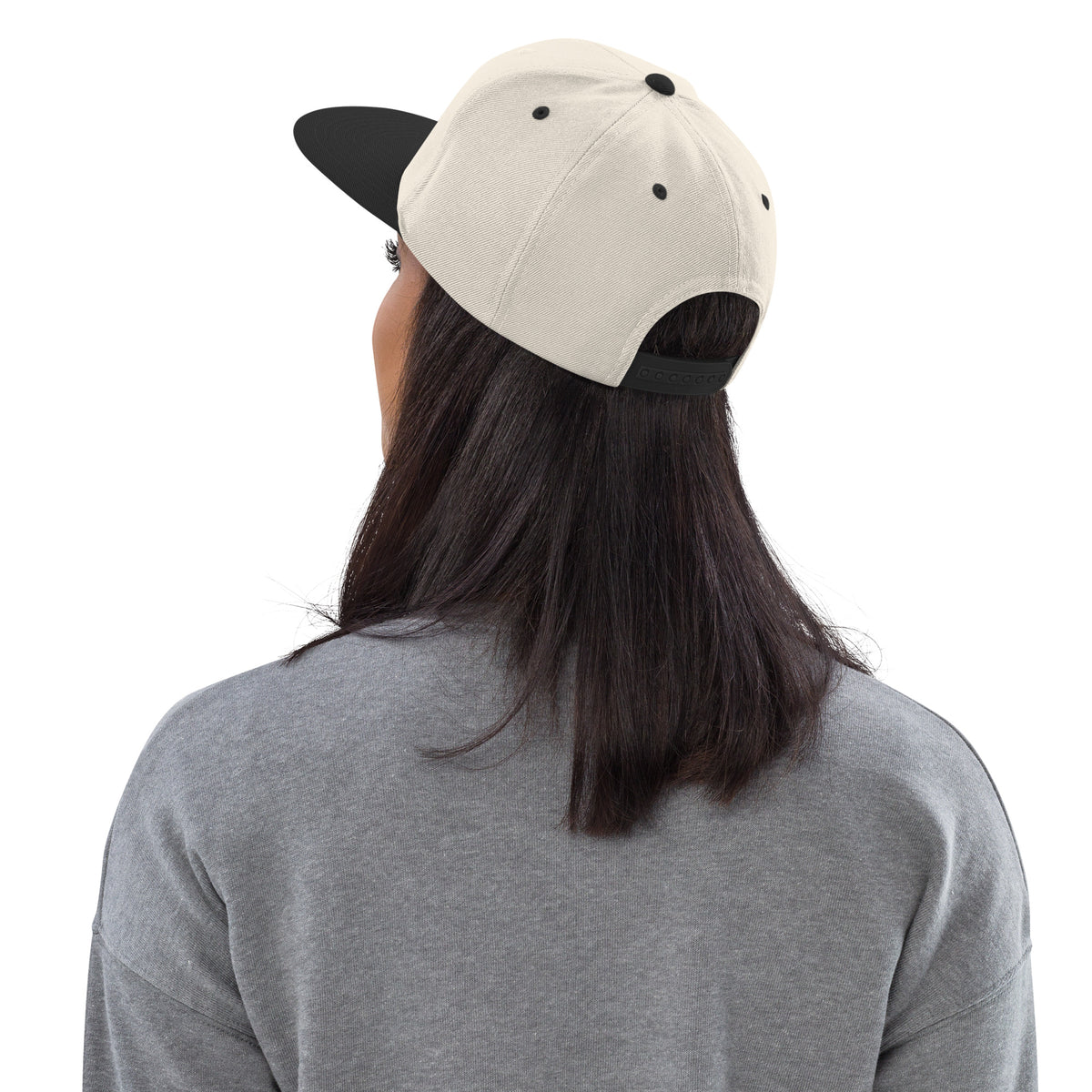 Flat-Brim-Cap – Cassette Tape – Natur/Schwarz – Produktansicht 4