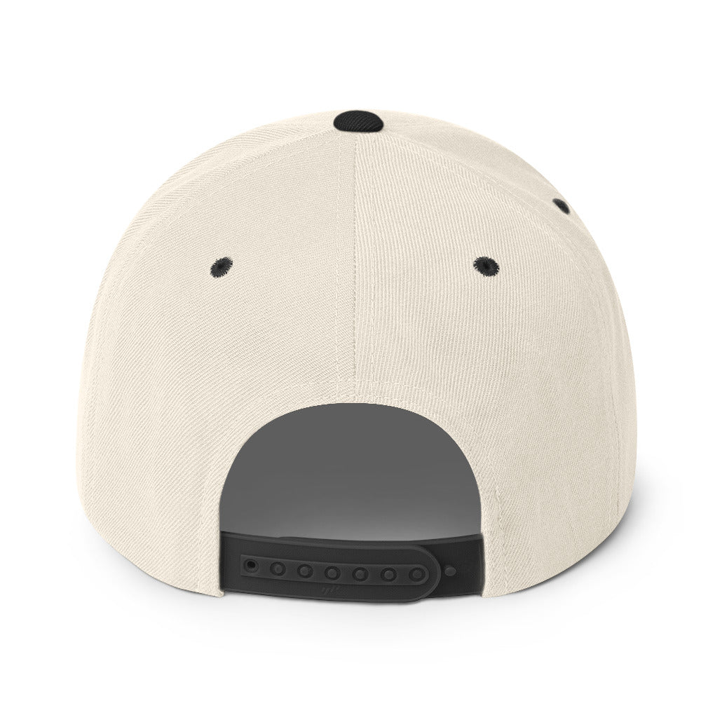 Flat-Brim-Cap – Cassette Tape – Natur/Schwarz – Produktansicht 4