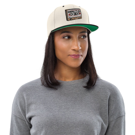 Flat-Brim-Cap – Cassette Tape – Natur/Schwarz – Produktansicht 2