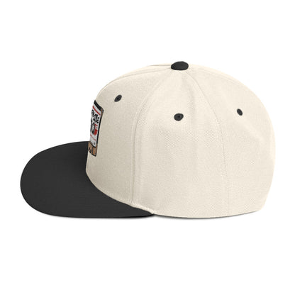 Flat-Brim-Cap – Cassette Tape – Natur/Schwarz – Produktansicht 3