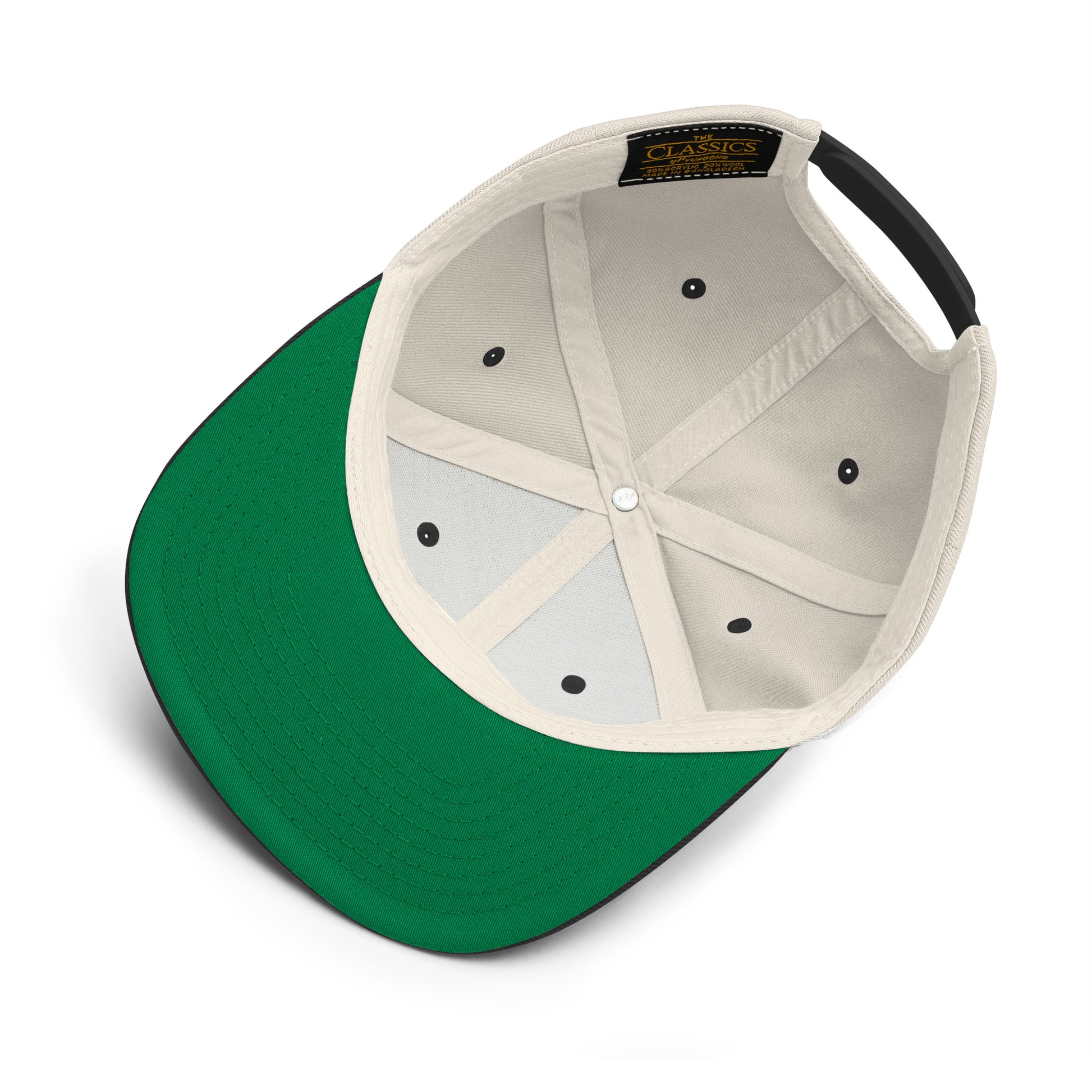 Flat-Brim-Cap – Cassette Tape – Natur/Schwarz – Produktansicht 5