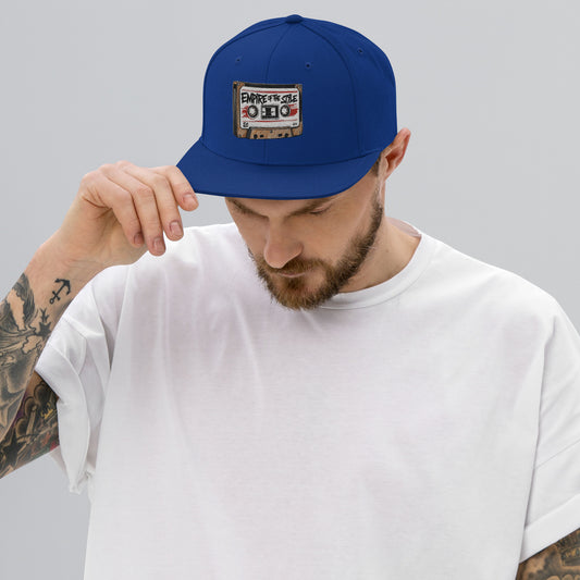 Flat-Brim-Cap – Cassette Tape – Königsblau – Produktansicht 2