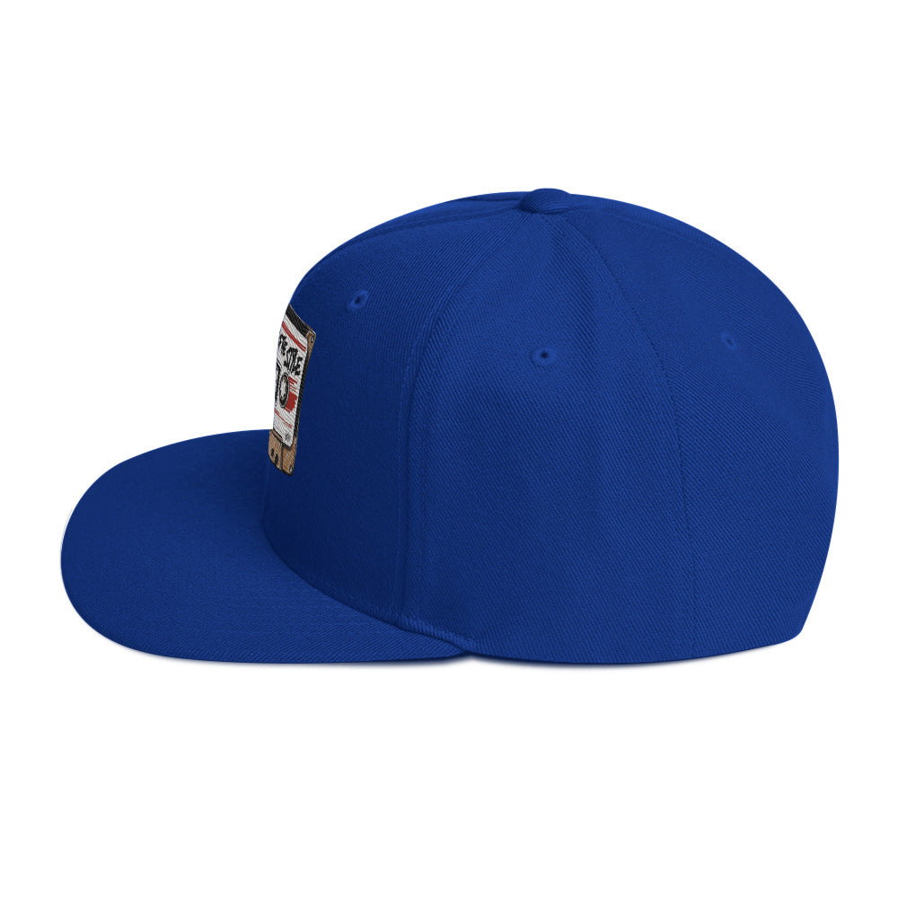 Flat-Brim-Cap – Cassette Tape – Königsblau – Produktansicht 3