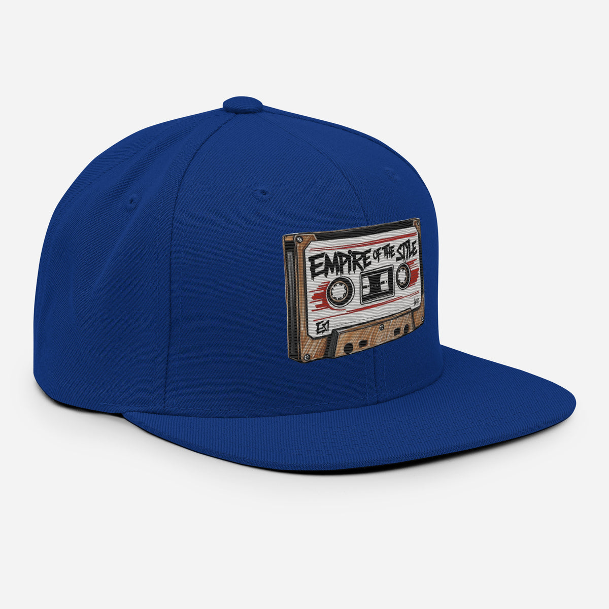 Flat-Brim-Cap – Cassette Tape – Königsblau – Produktansicht 5