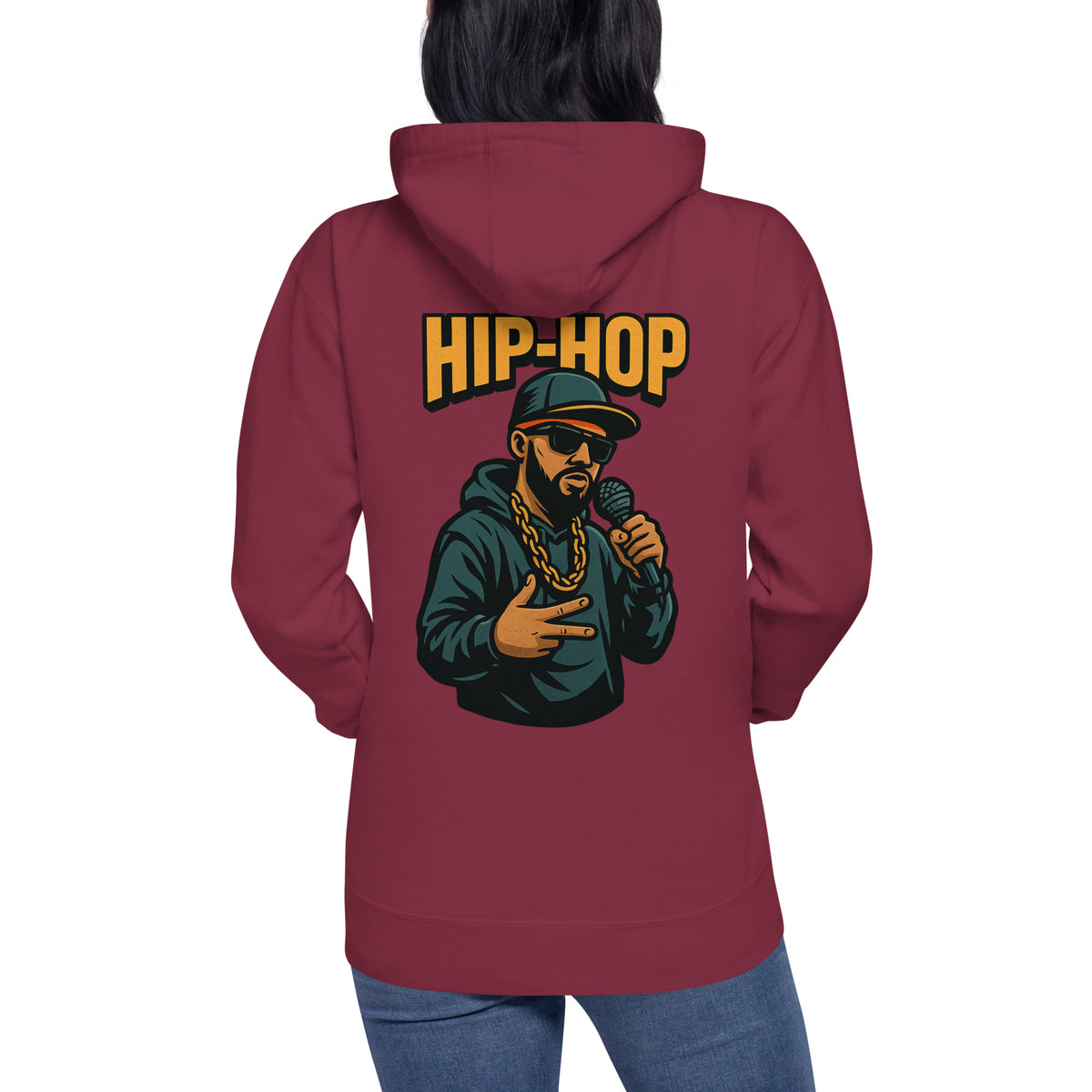 Hip-Hop Hoodie – Backprint – Produktansicht 10