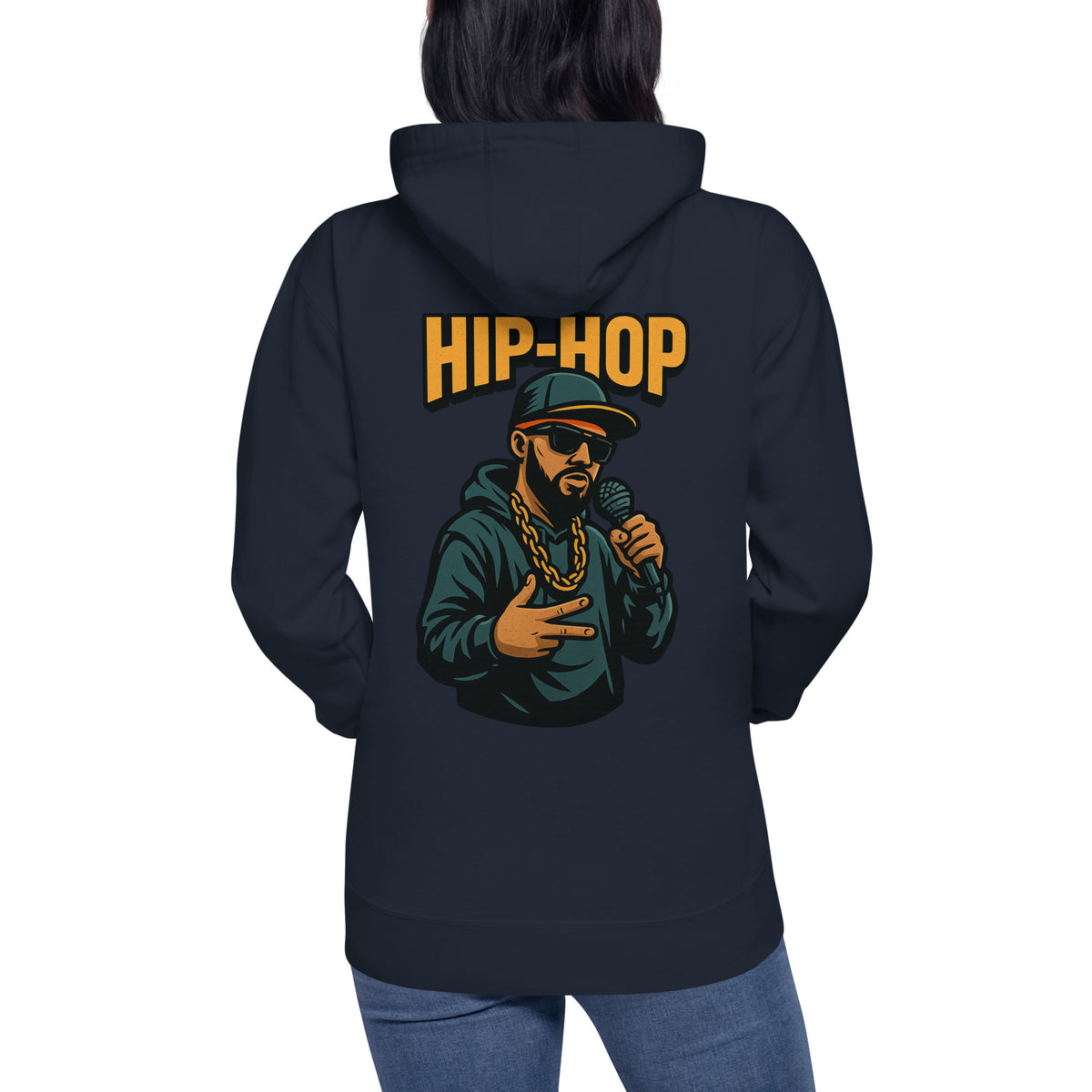 Hip-Hop Hoodie – Backprint – Produktansicht 6