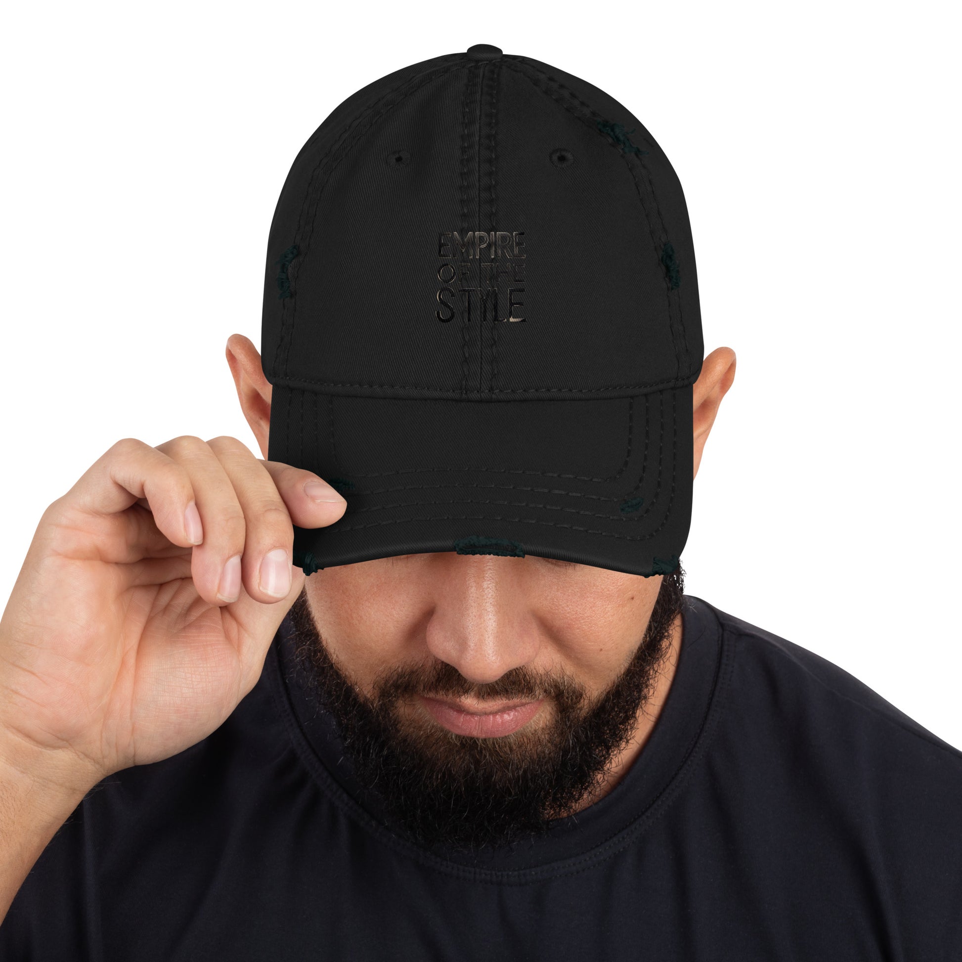 Dad Cap im Used Look – Schwarz – Produktansicht 7