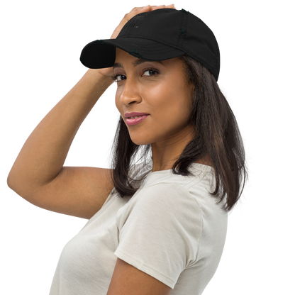 Dad Cap im Used Look – Schwarz – Produktansicht 3