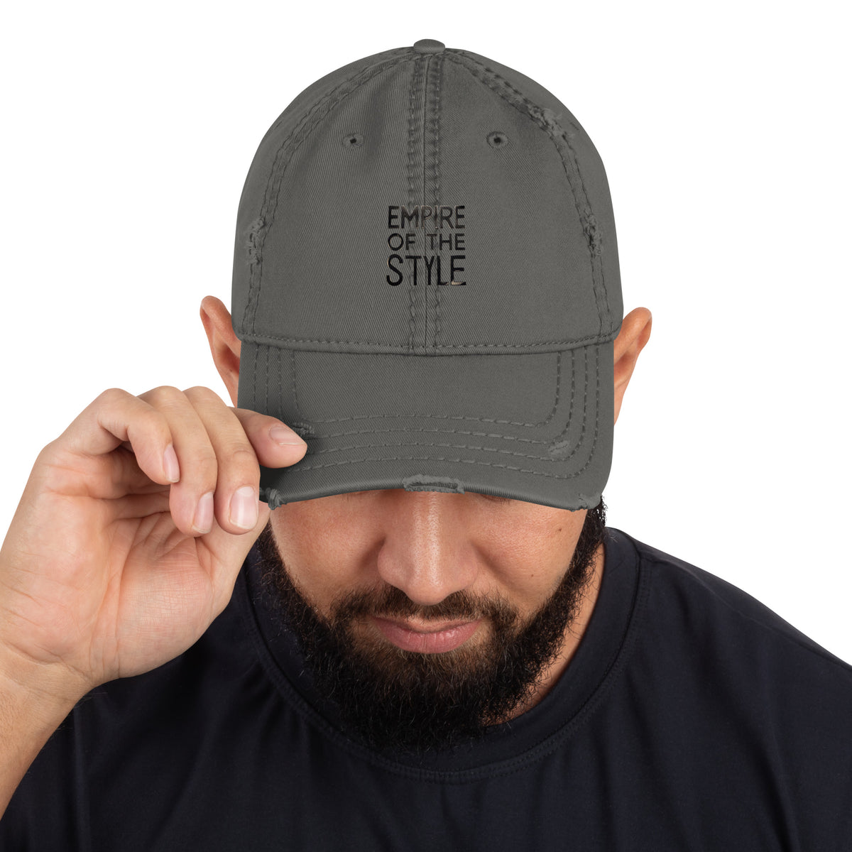 Dad Cap im Used Look – Grau – Produktansicht 5