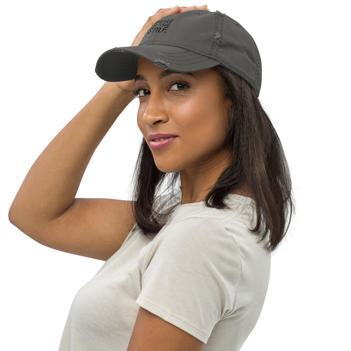 Dad Cap im Used Look – Grau – Produktansicht 2
