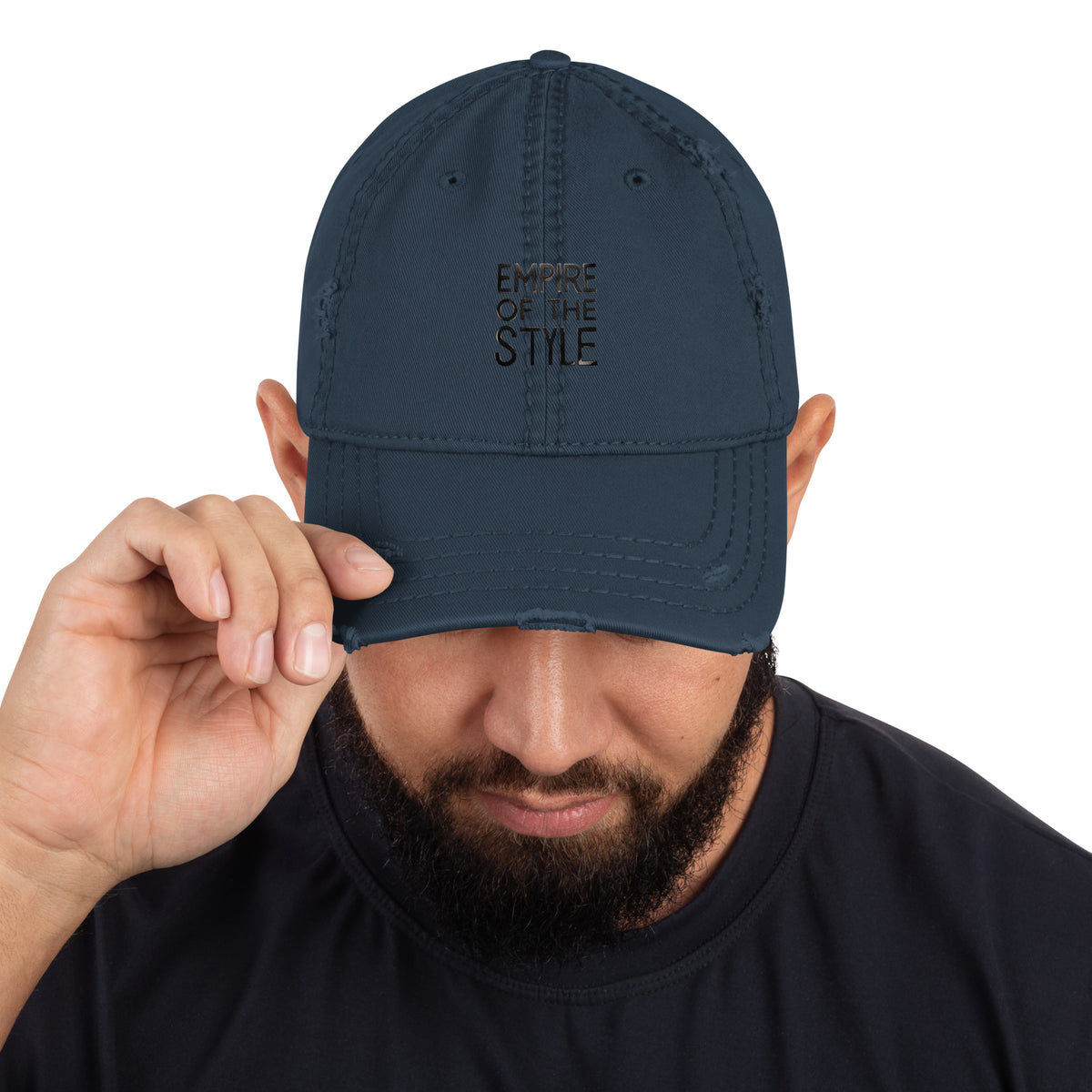 Dad Cap im Used Look – Marineblau – Produktansicht 5