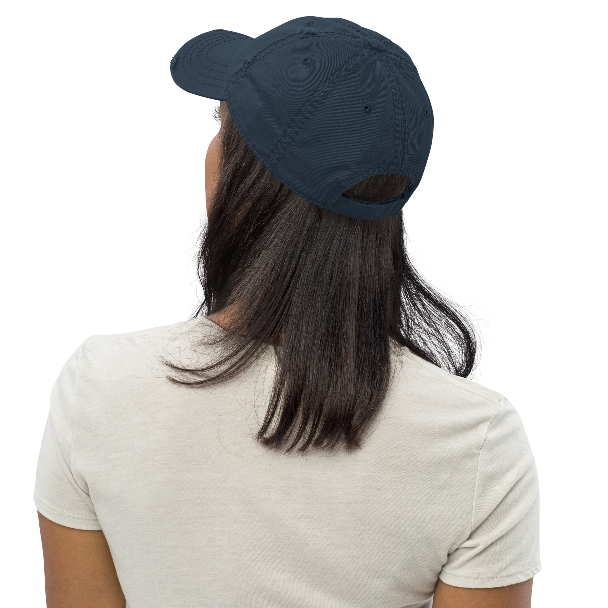 Dad Cap im Used Look – Marineblau – Produktansicht 3