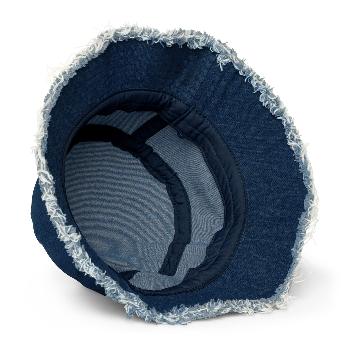Ausgefranster Jeans-Fischerhut – dunkelblau – Produktansicht 4