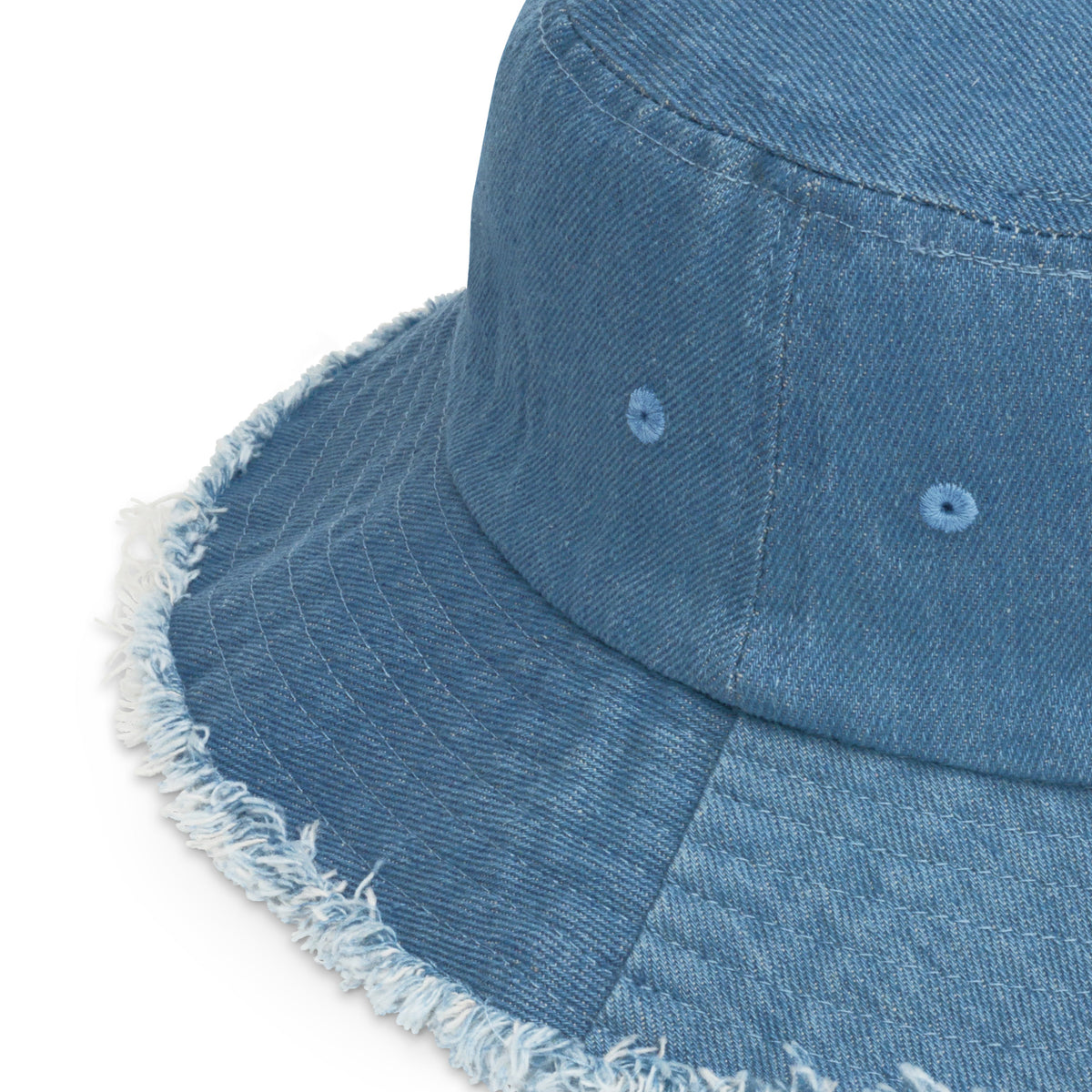 Ausgefranster Jeans-Fischerhut – Denim Look – Produktansicht 3