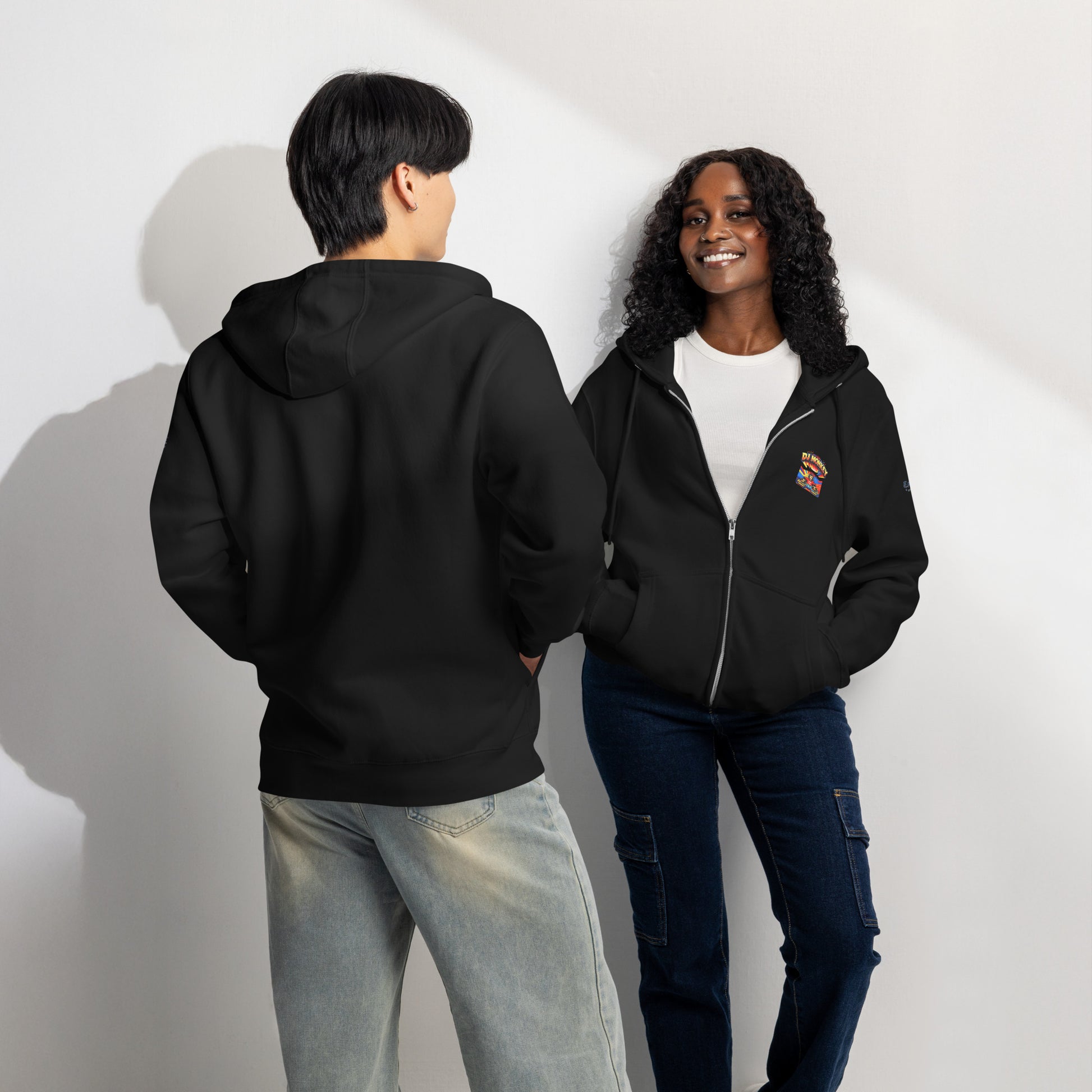 Zip-Hoodie – DJ Monkey – Produktansicht 3