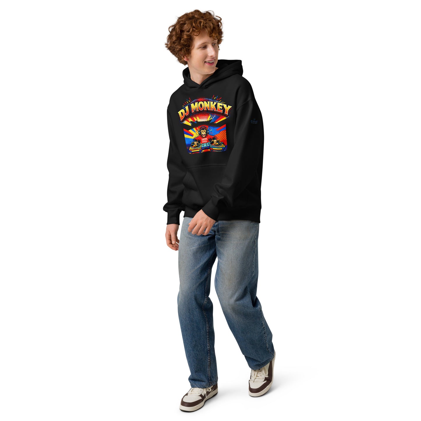 Boxy-Hoodie – DJ Monkey – Produktansicht 3