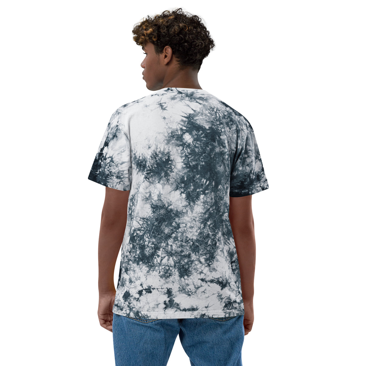 Oversized T-Shirt – Batik Schwarz/Weiß – Produktansicht 4