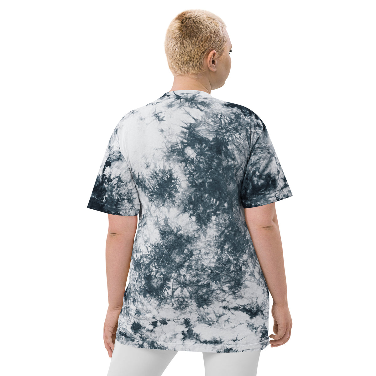 Oversized T-Shirt – Batik Schwarz/Weiß – Produktansicht 3