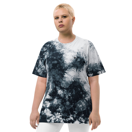 Oversized T-Shirt – Batik Schwarz/Weiß – Produktansicht 2