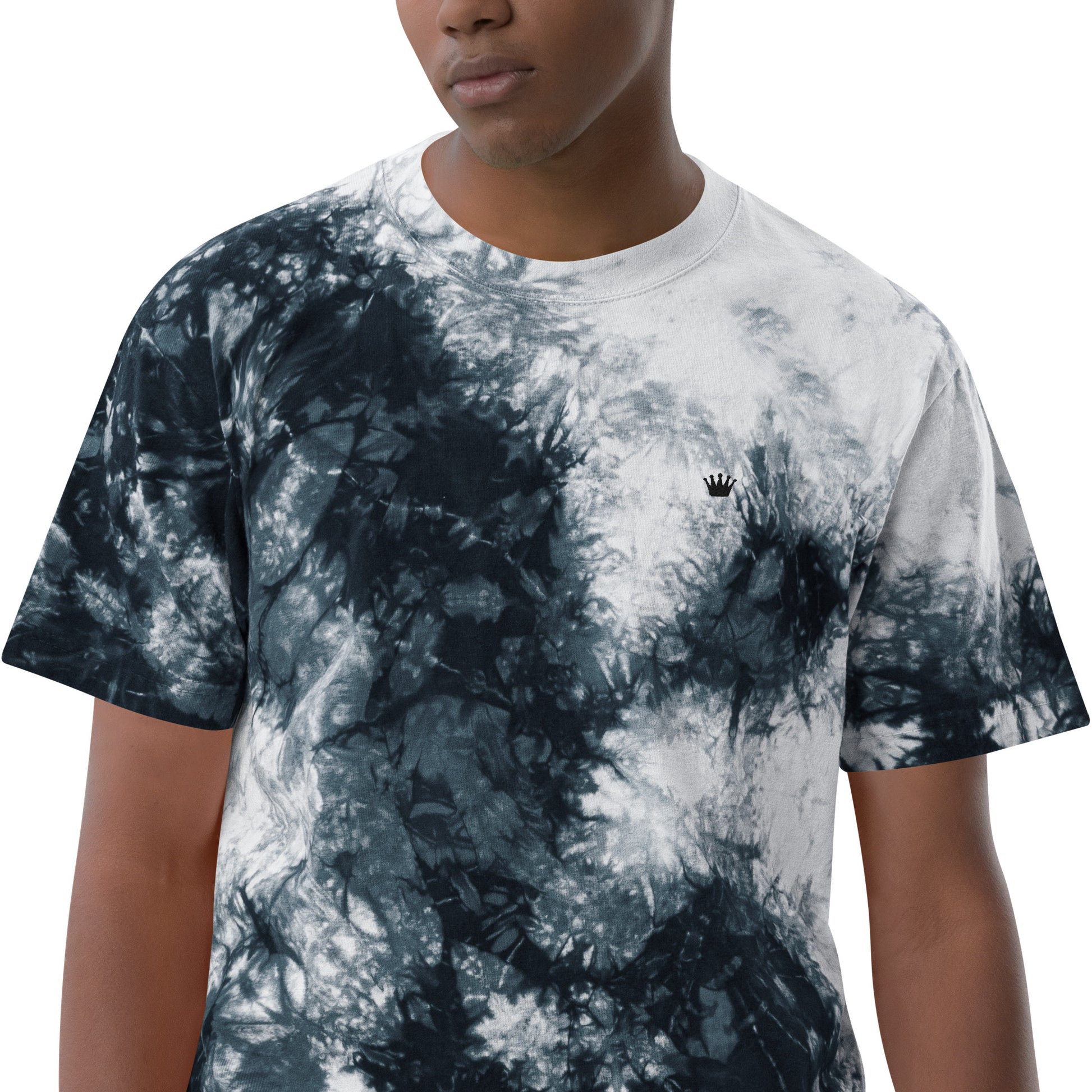 Oversized T-Shirt – Batik Schwarz/Weiß – Produktansicht 3