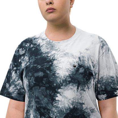 Oversized T-Shirt – Batik Schwarz/Weiß – Produktansicht 4