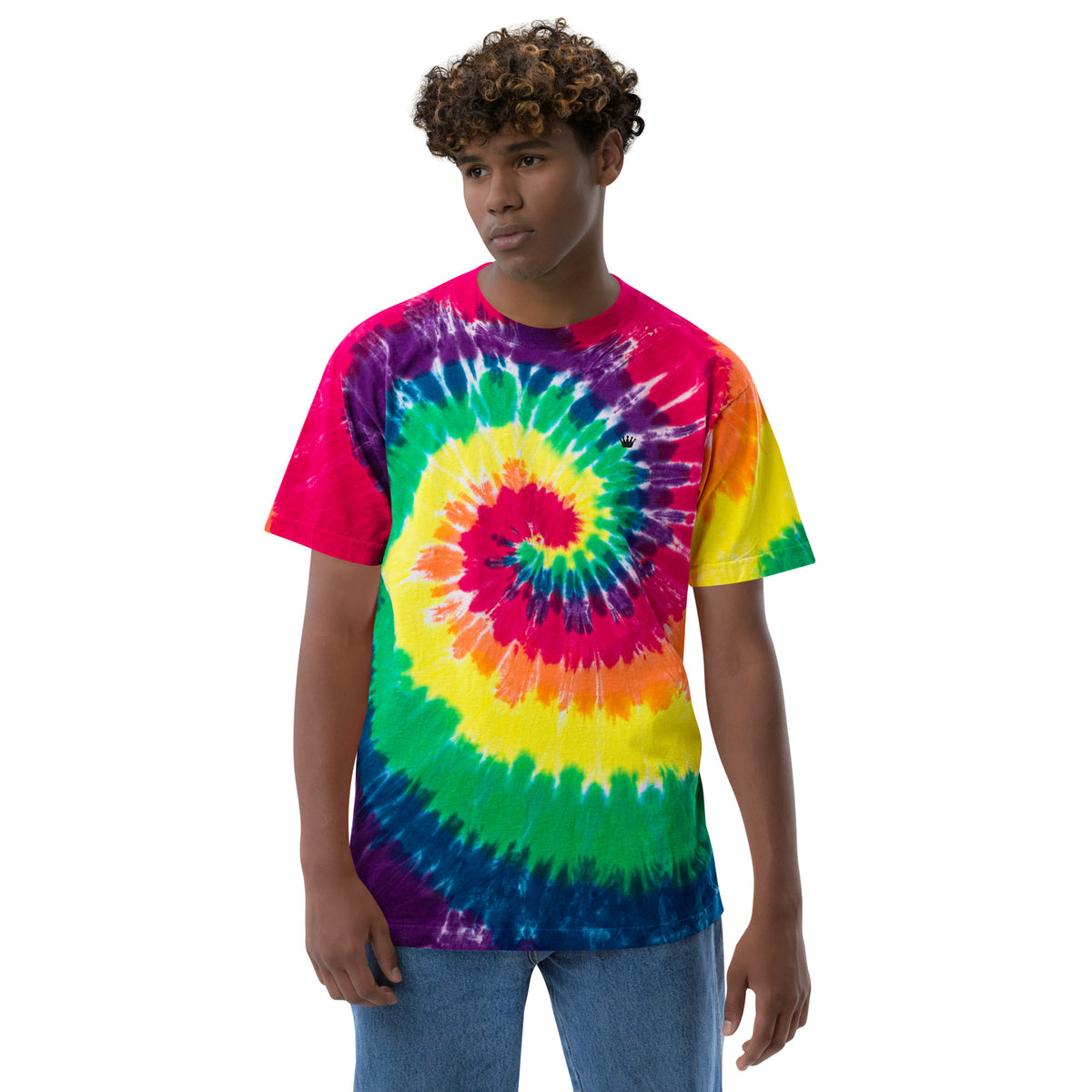 Oversized T-Shirt – Batik Classic Rainbow – Produktansicht 2