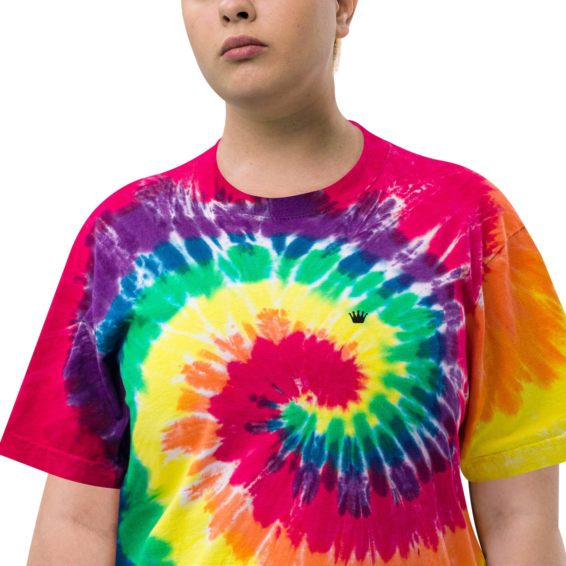Oversized T-Shirt – Batik Classic Rainbow – Produktansicht 4