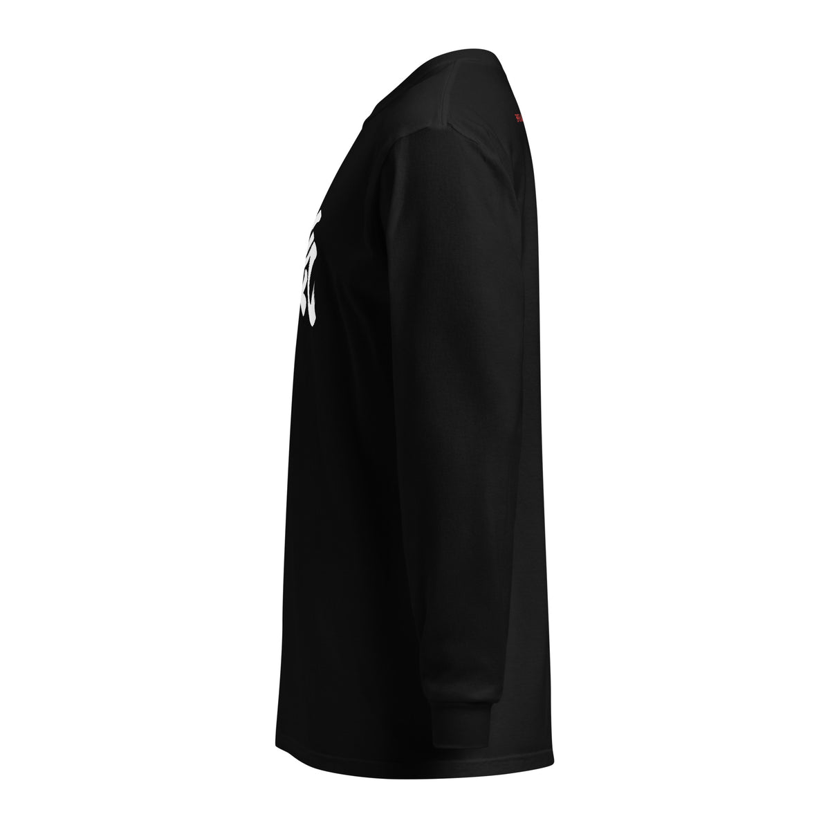 Yūki 勇気 Frauen-Langarmshirt in Schwarz – linke Seitenansicht