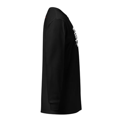 Yūki 勇気 Frauen-Langarmshirt in Schwarz – rechte Seitenansicht