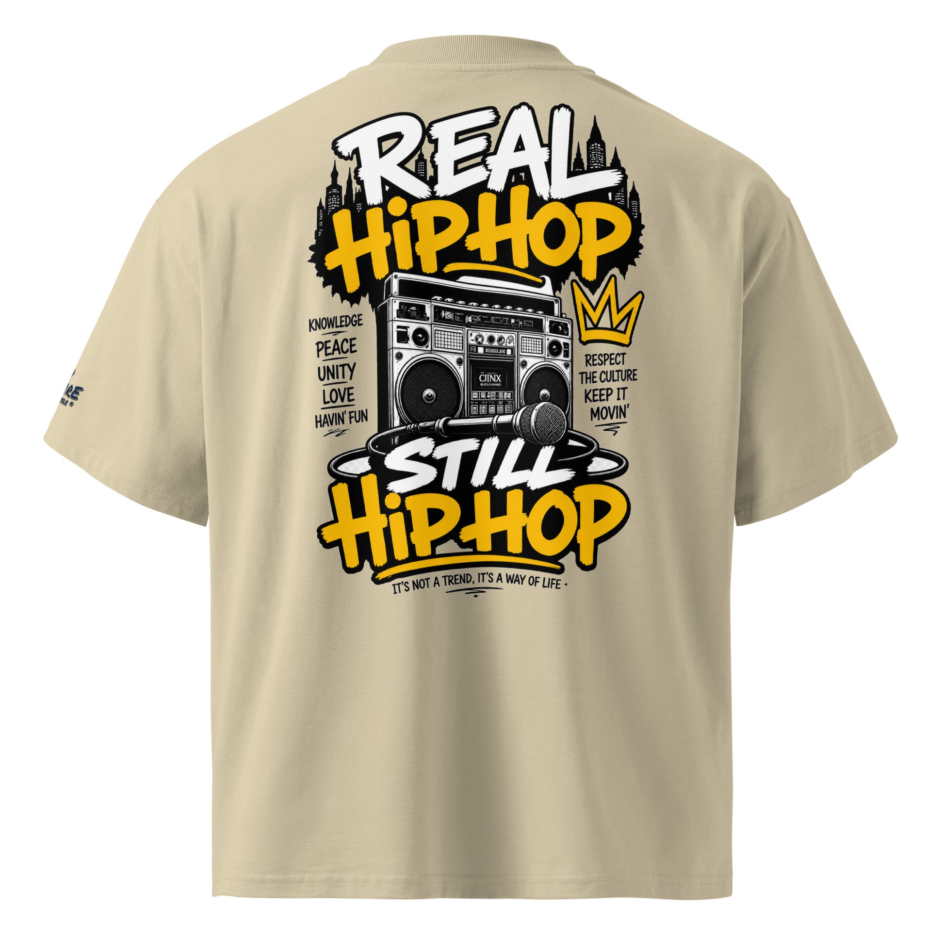 REAL HIP HOP STILL HIP HOP – Oversized Bio-T-Shirt – Produktansicht 5