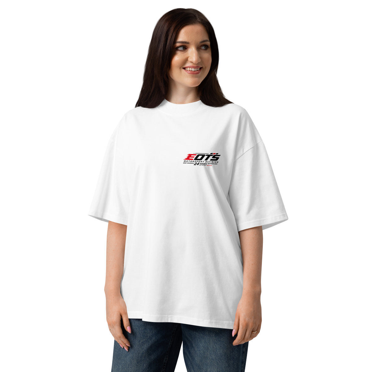 24h Motorsport Oversized Bio-T-Shirt mit breitem Kragen – Produktansicht 2