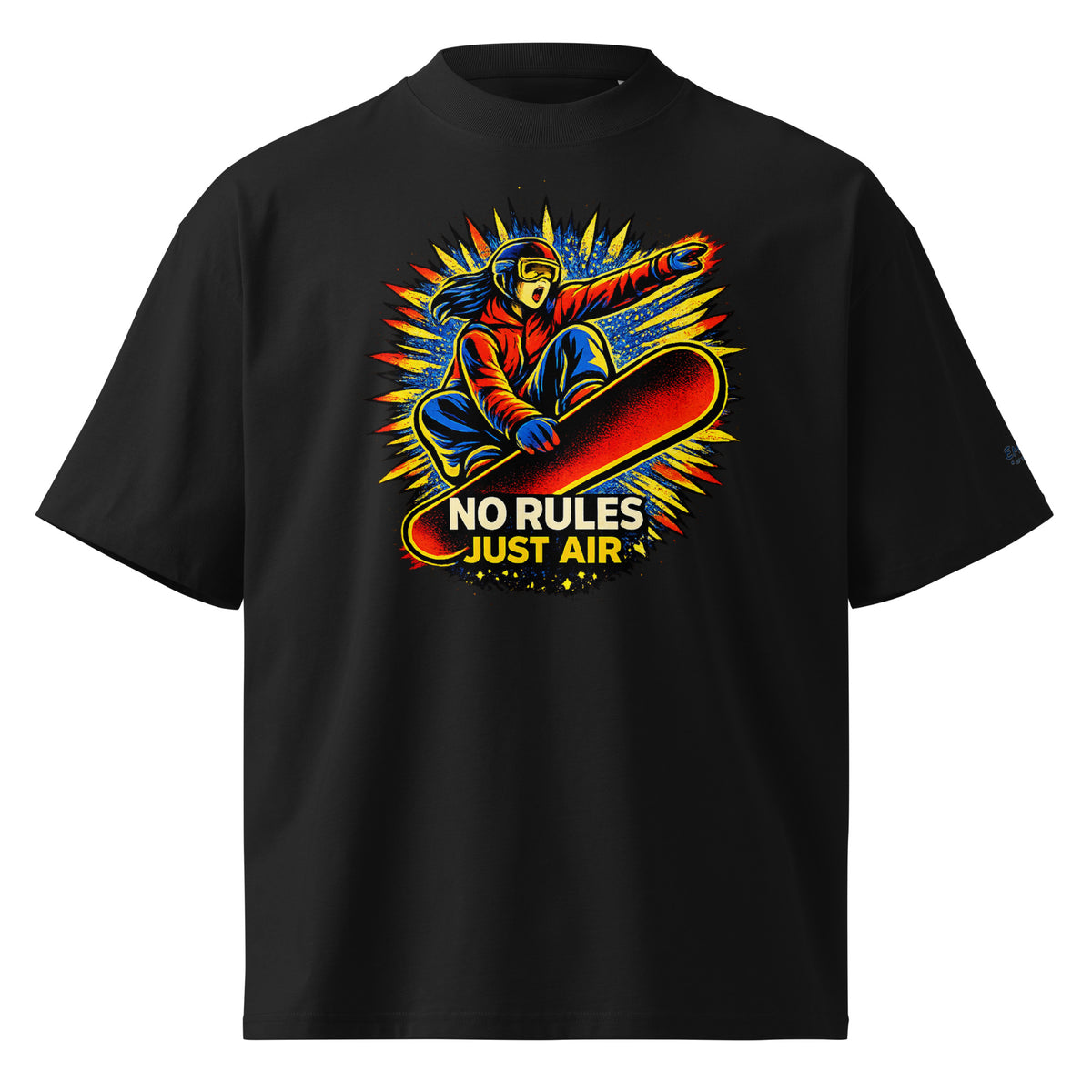 Oversized Bio-T-Shirt – NO RULES JUST AIR – Produktansicht 1