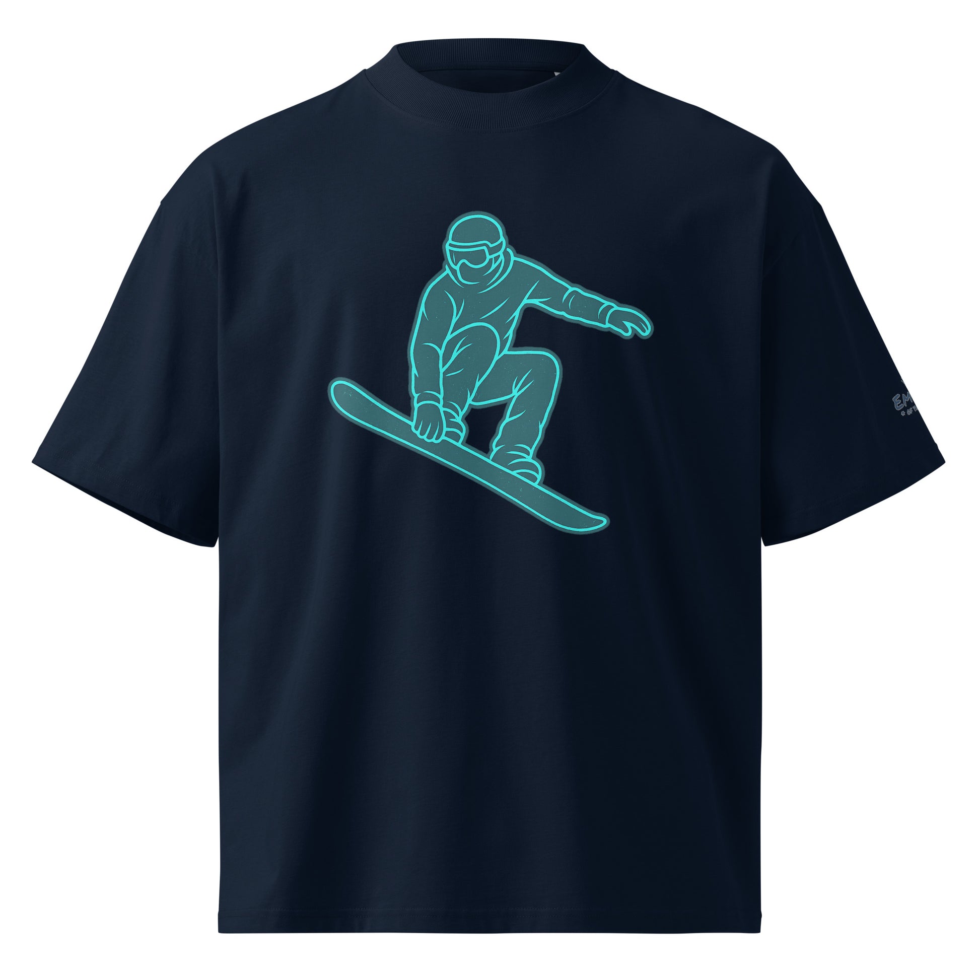 Oversized Bio-T-Shirt – Snowboarder – Produktansicht 1