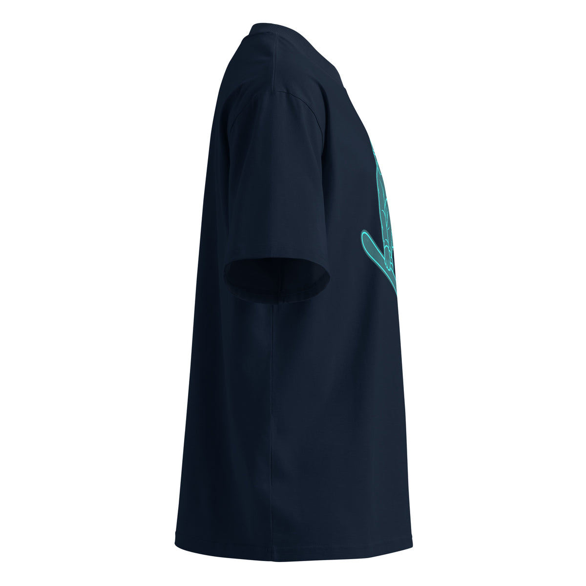 Oversized Bio-T-Shirt – Snowboarder – Produktansicht 3